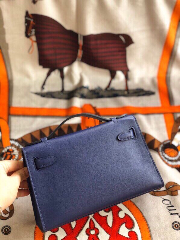 에르메스 미니 켈리백22 블루사파이어 금장 스위프트